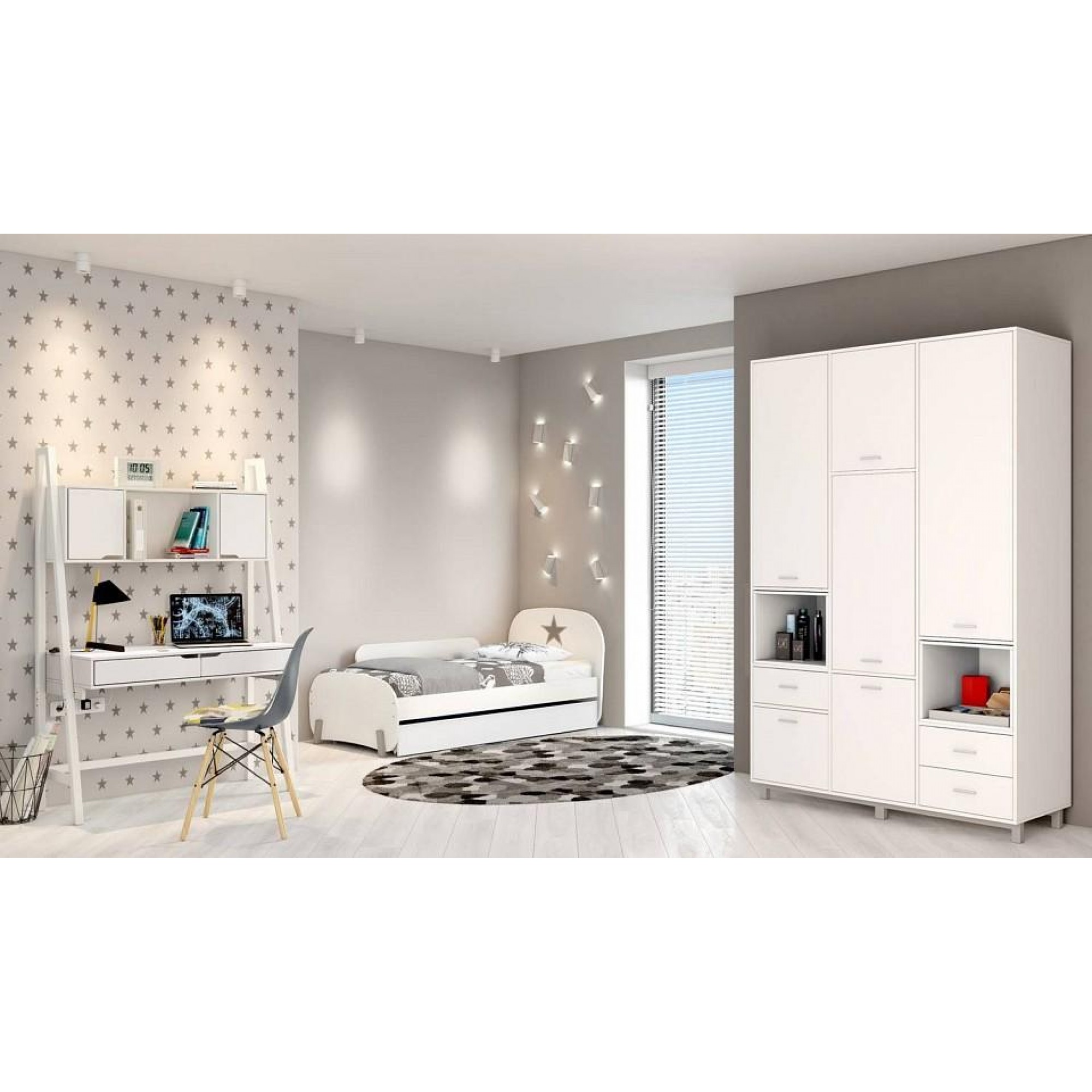 Шкаф комбинированный Polini Kids Mirum белый 1500x500x2400(TPL_0002121-103)