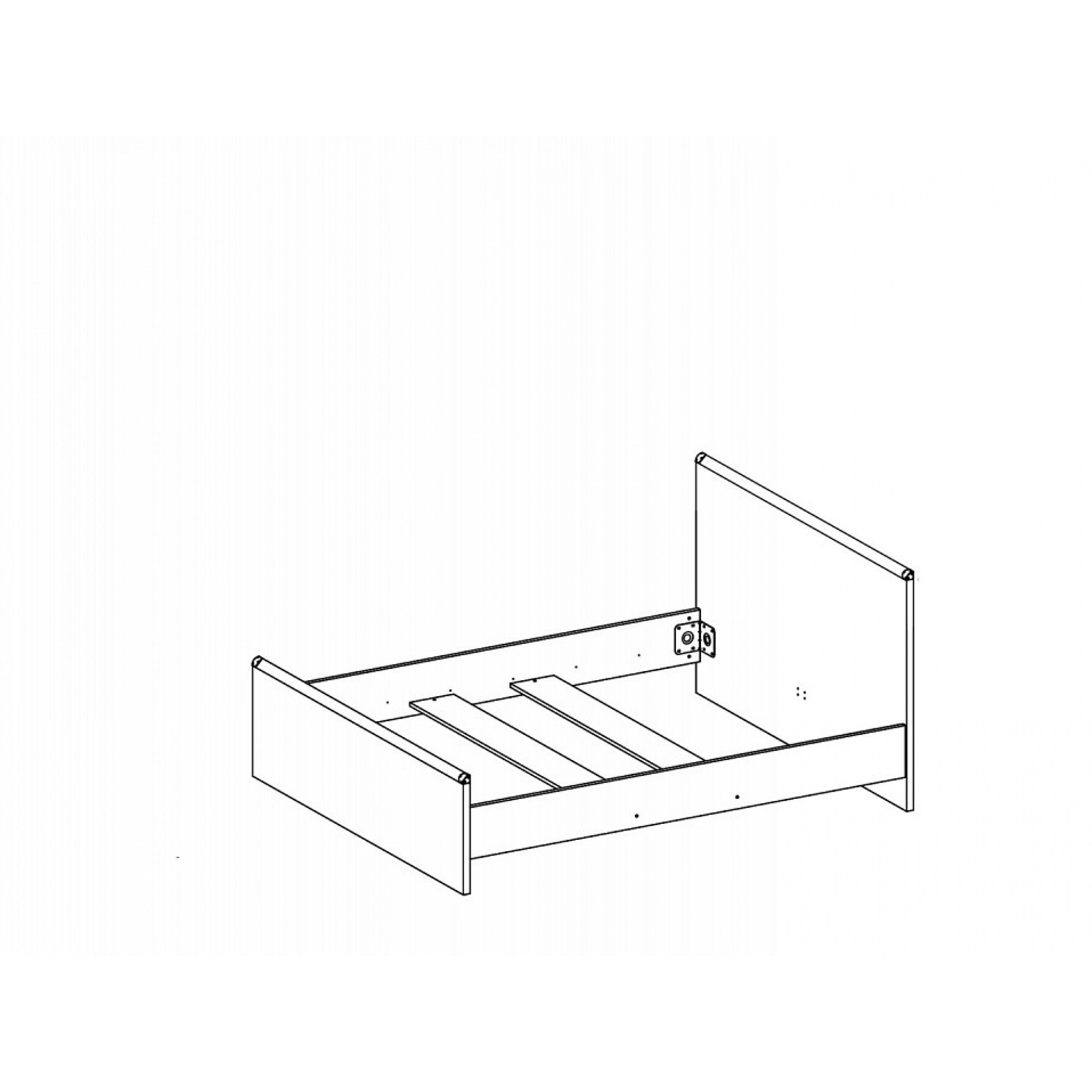 Кровать двуспальная Индиана JLOZ 160x200    BRW_70002544