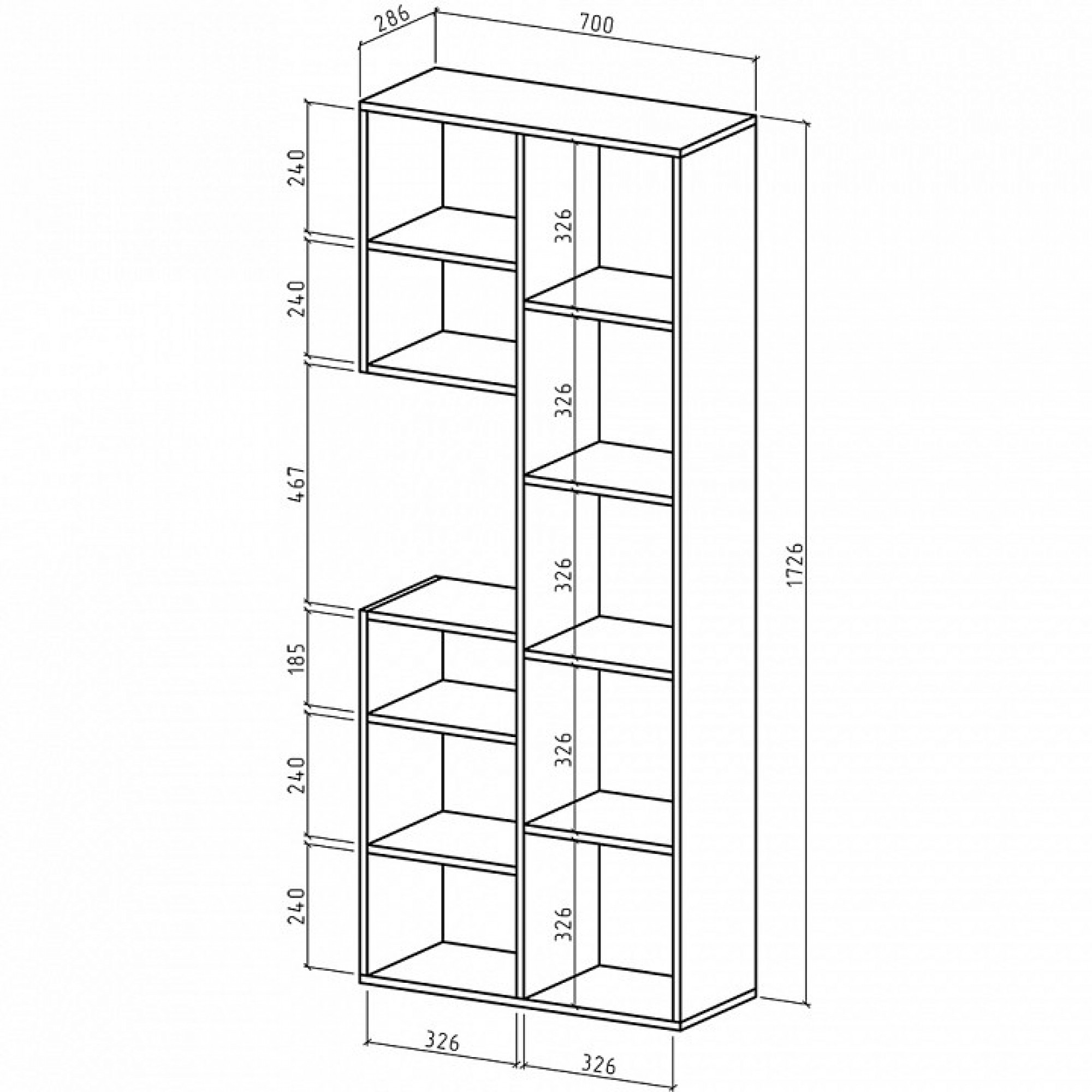 Стеллаж Феликс-2    MAS_FKS-2-DM