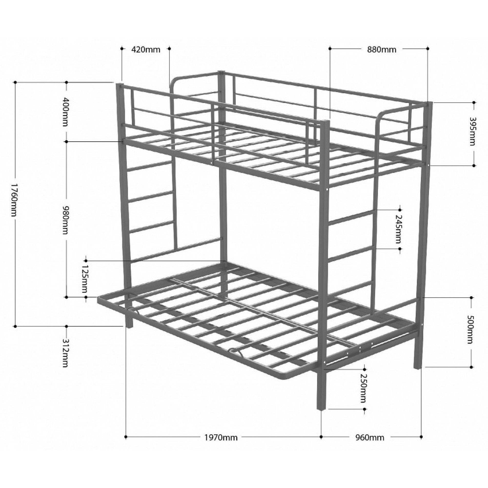 Кровать двухъярусная Дакар 1    FSN_4s-dak1_vs-vat-8014