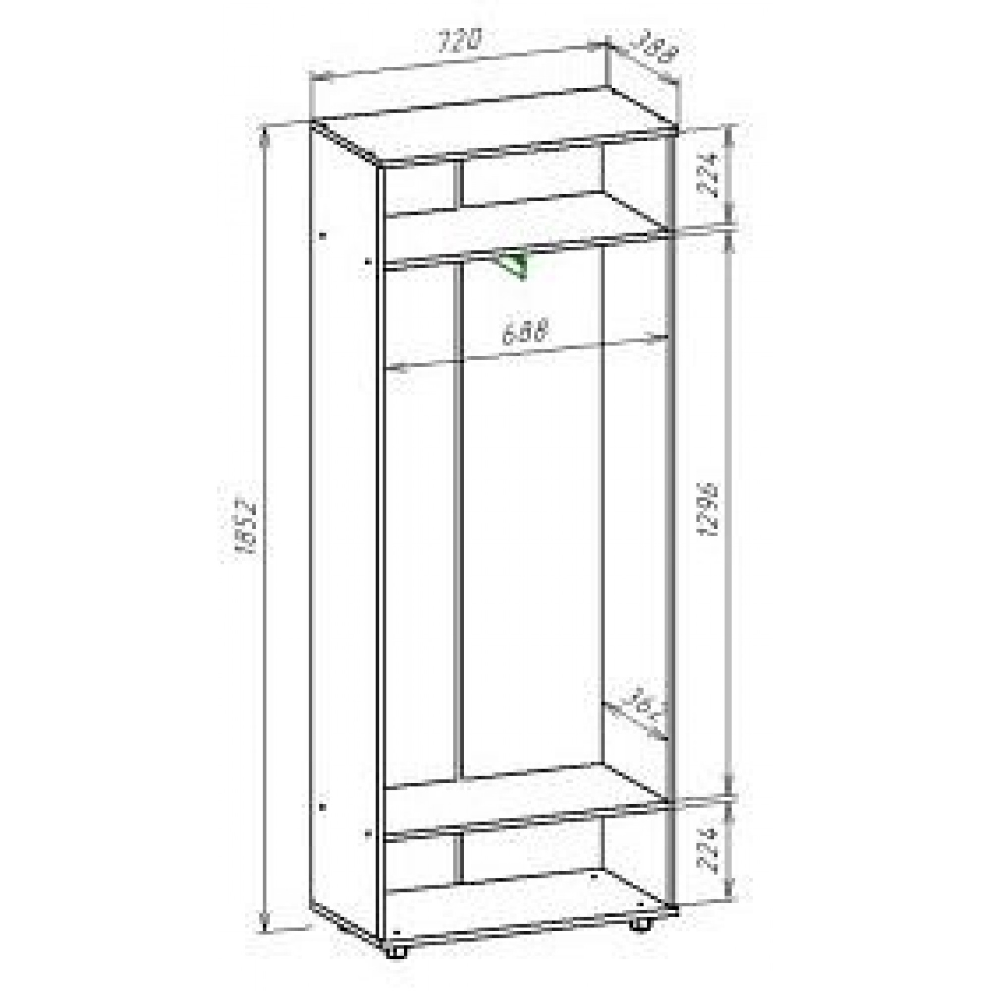 Шкаф платяной С3    JZZ_S-3SB