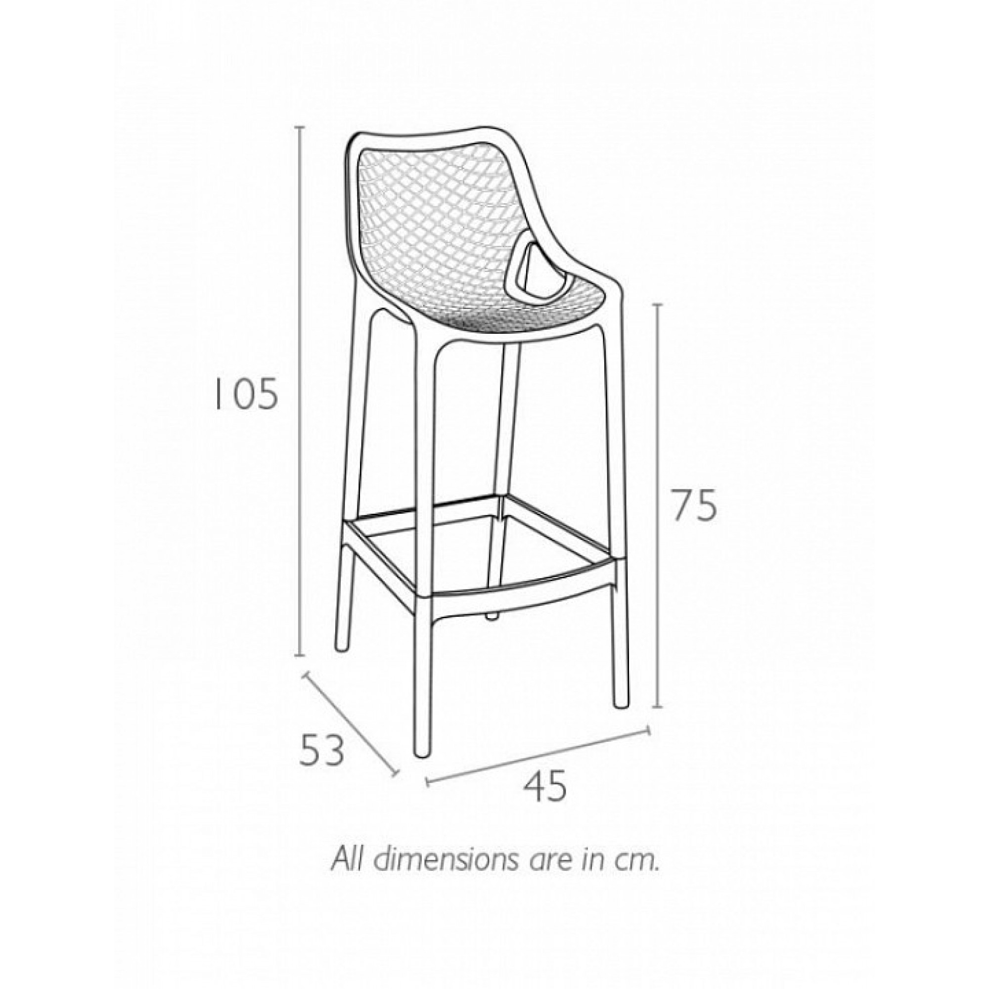 Стул барный Air Bar    SGD_234-068-4362