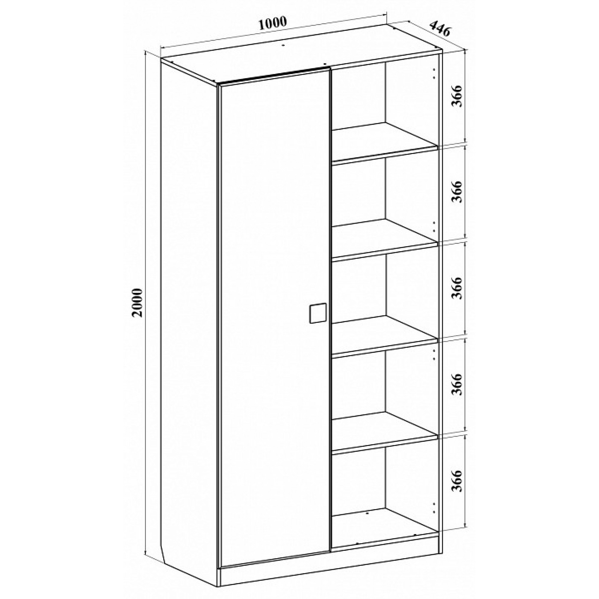 Шкаф-витрина Анастасия АН-04К KOM_AN-04K_3-3