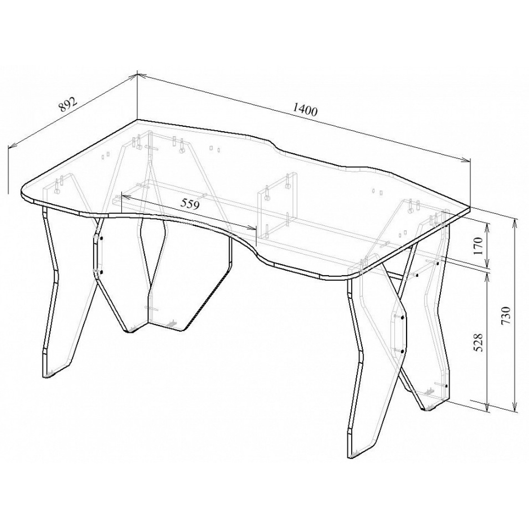 Стол компьютерный Таунт-1    MAS_MST-SIT-01-CHR-KR-16