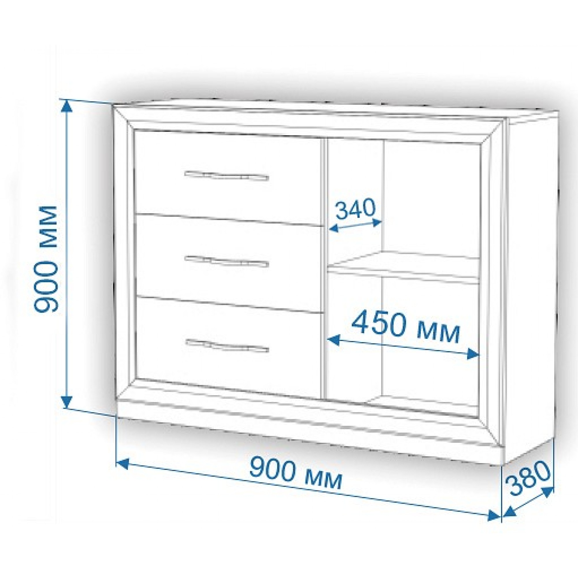 Комод Нобиле Км-120/38 ФГ    MER_Km-120-38-FG-SHK