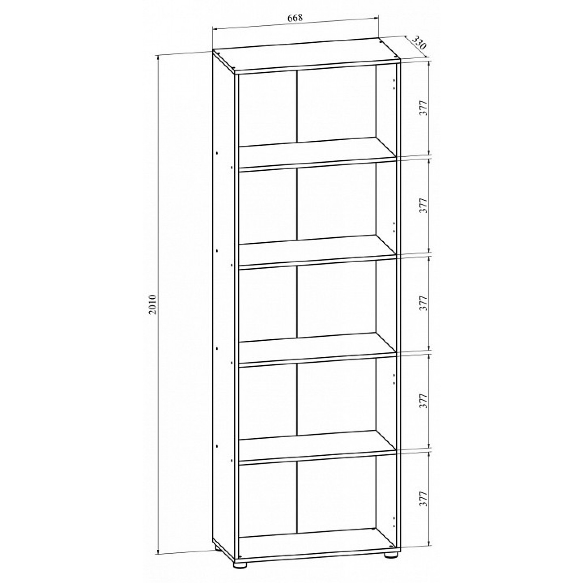 Стеллаж Офис ОФ-30 (открытый)    KOM_OF-30_2