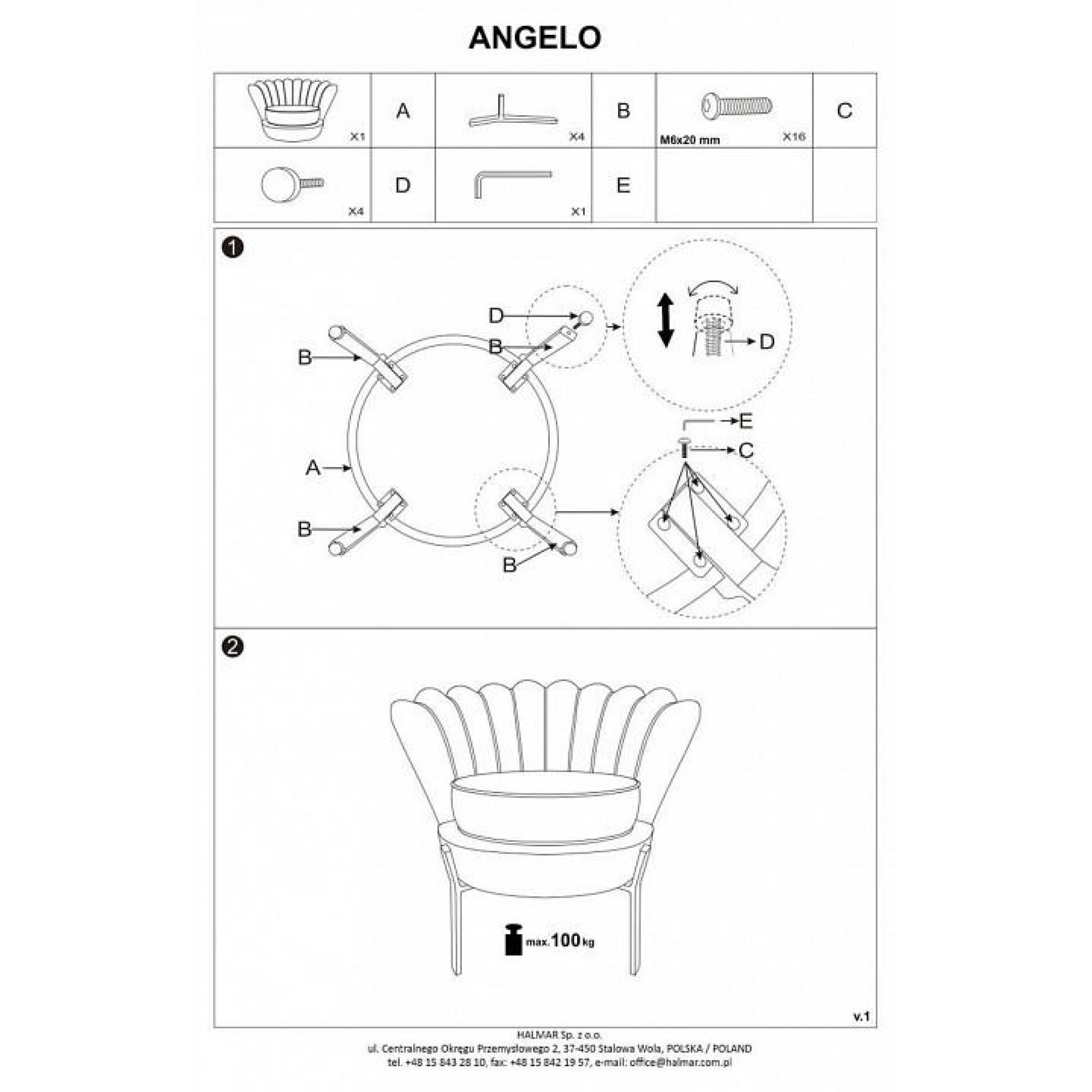 Кресло Angelo V-CH-ANGELO-FOT-C.ZIELONY