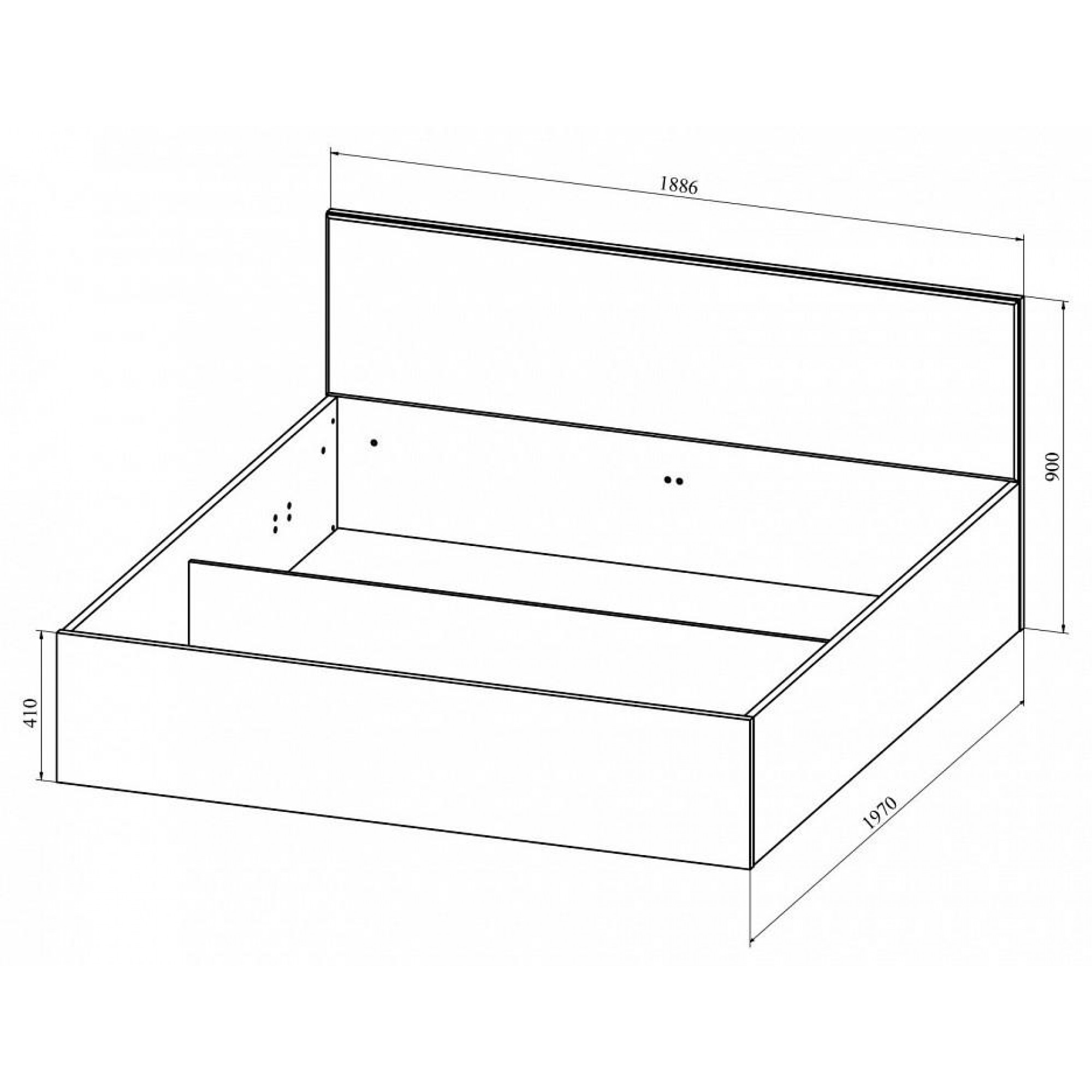 Кровать двуспальная Анастасия АН-28К    KOM_AN-28K_1900-1800_system_1