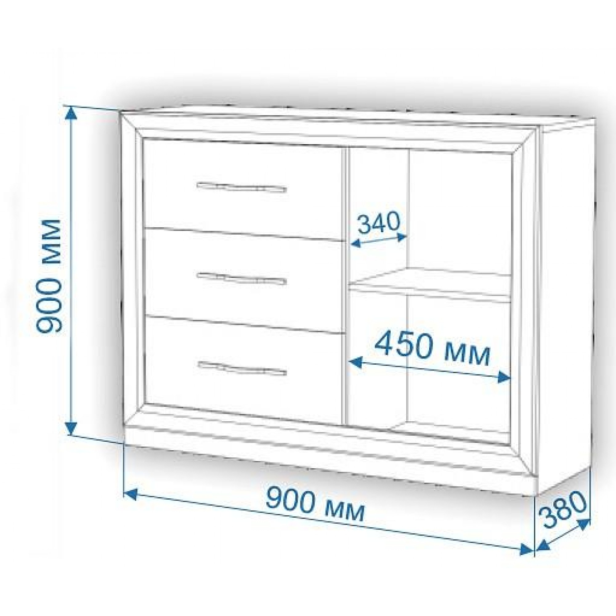 Комод Нобиле Км-120/38 ФГ    MER_Km-120-38-FG-KSH