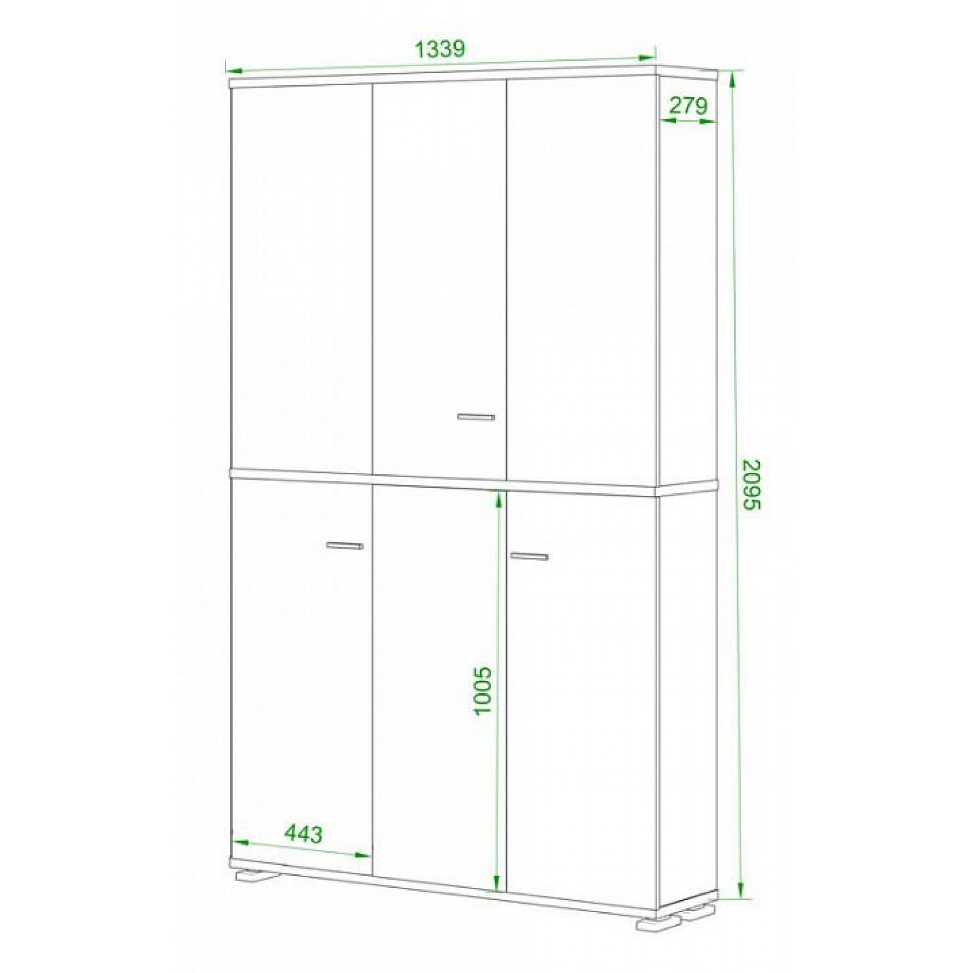 Шкаф книжный Домино нельсон ПУ-40-4    MER_PU-40-4_BEN