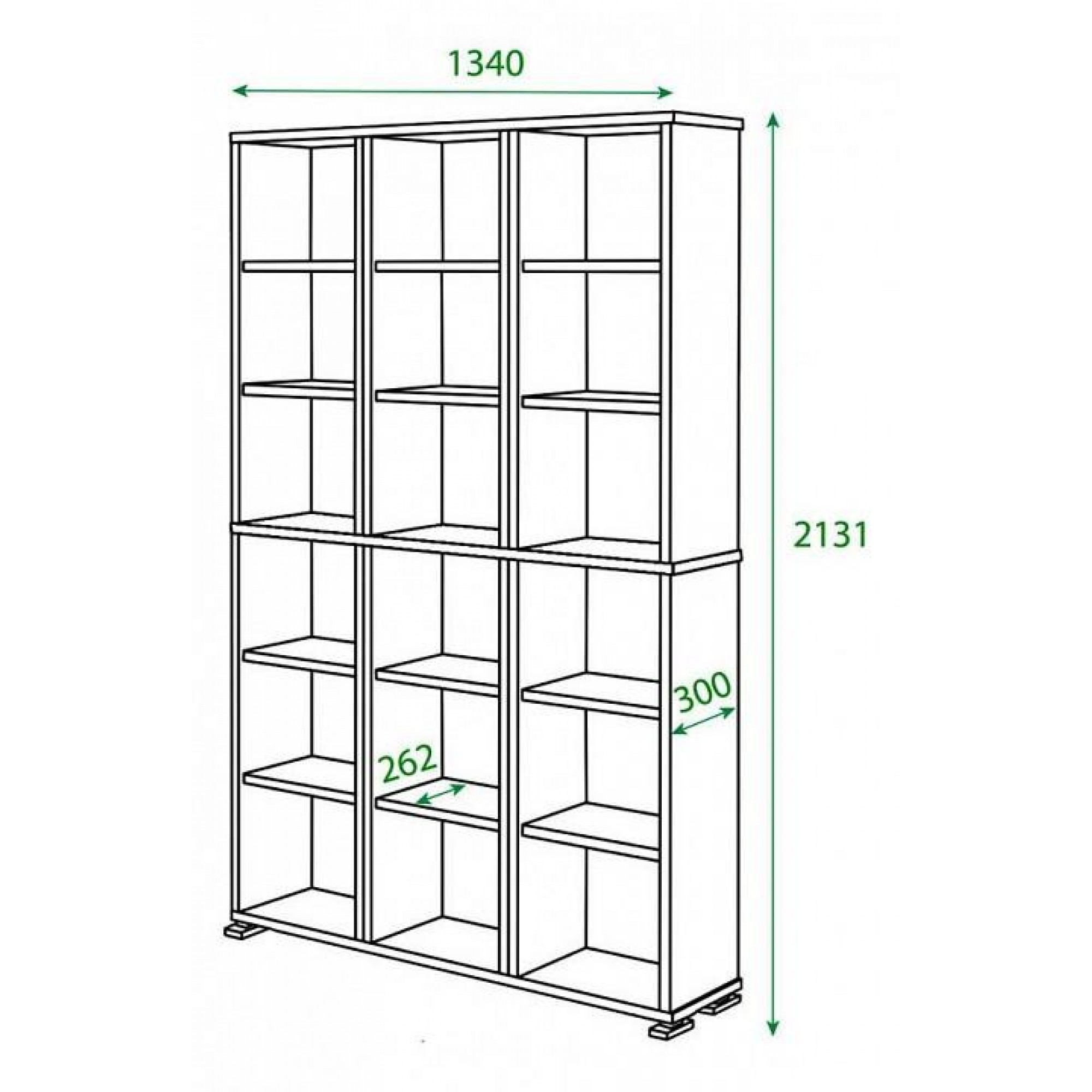 Стеллаж комбинированный Домино ПУ-40-6    MER_PU-40-6_V