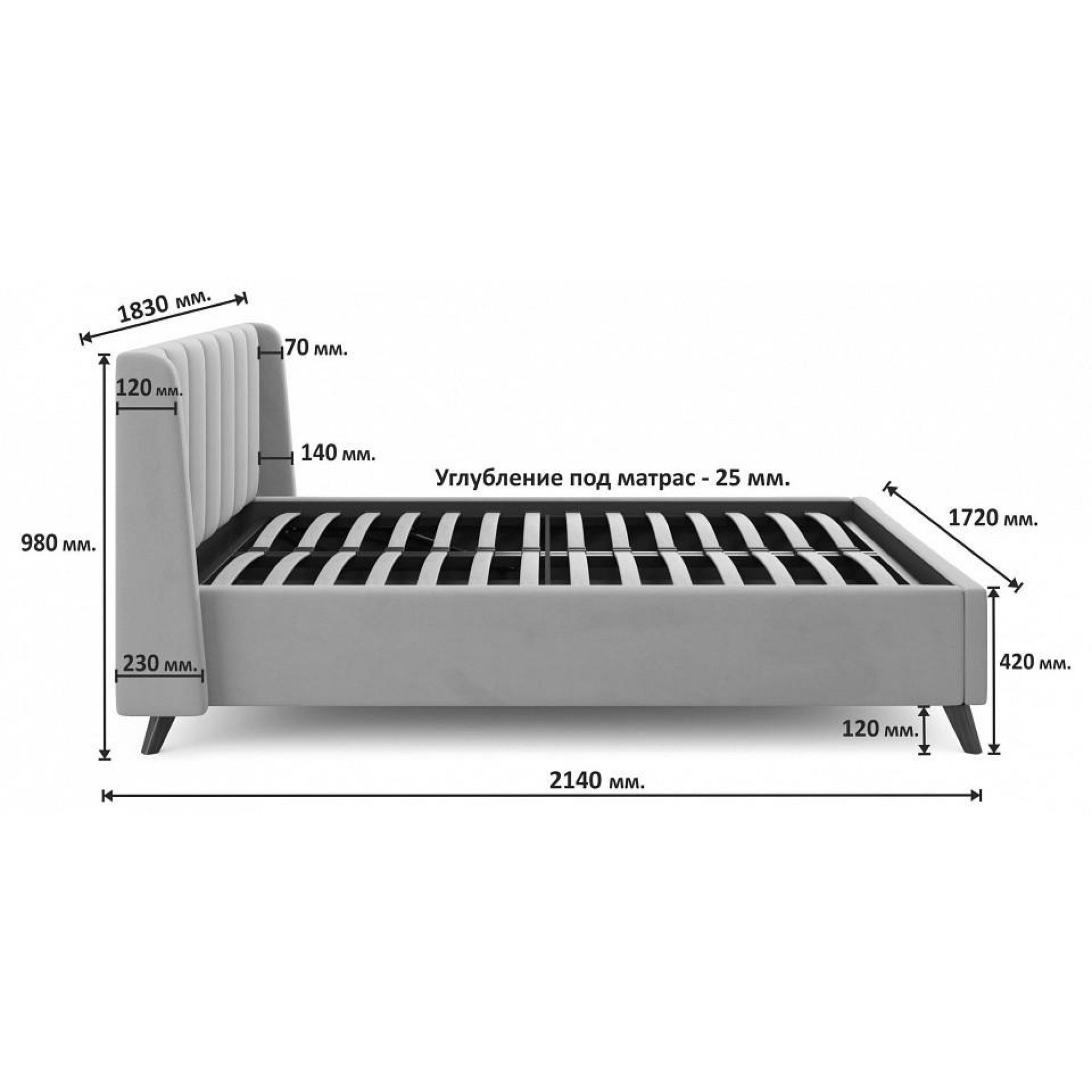 Кровать двуспальная Betsi NMB_TE-00004589