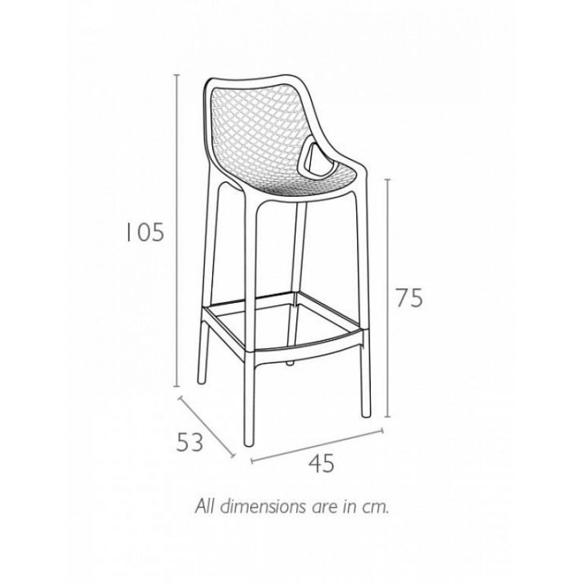 Стул барный Air Bar    SGD_234-068-4331